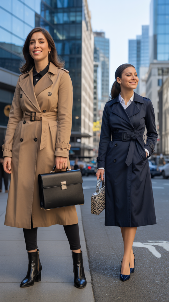 Trench Coat Styled as a Dress