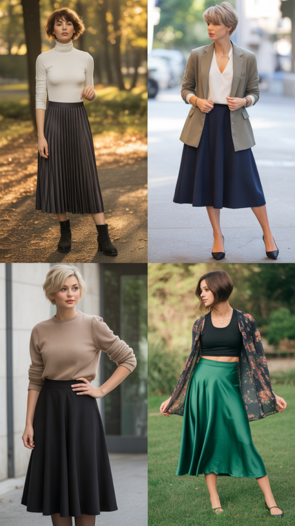 Midi Skirts with Fitted Tops