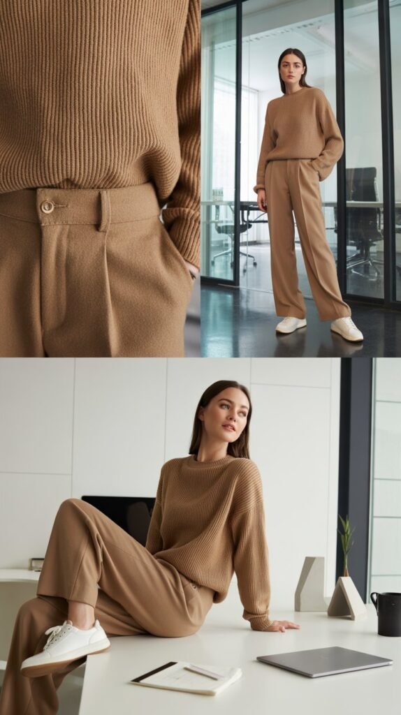  Knit Co-ord Set with Sneakers