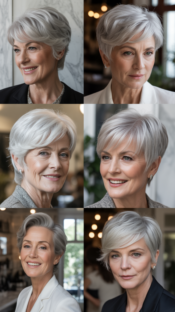 Sleek Side-Swept Pixie