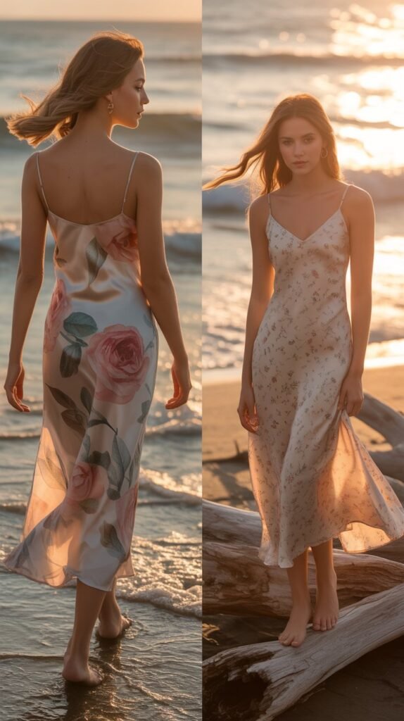 Floral Slip Dress for Beach