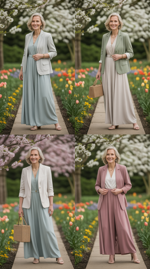 Maxi Dress with Denim or Leather Jacket