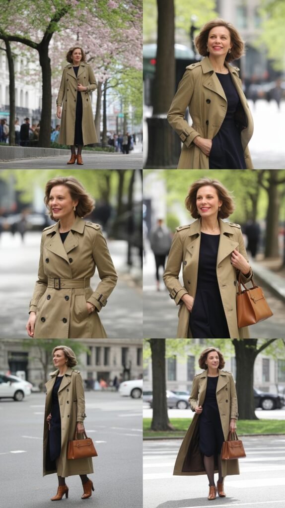 Trench Coat Over Simple Dress