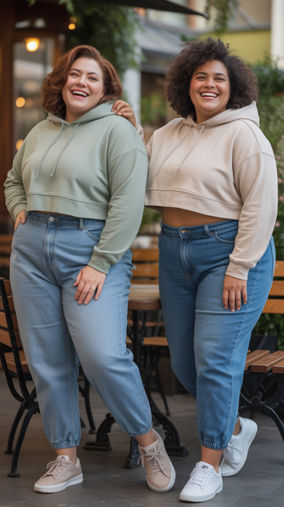 Cropped Hoodie and High-Waisted Mom Jeans