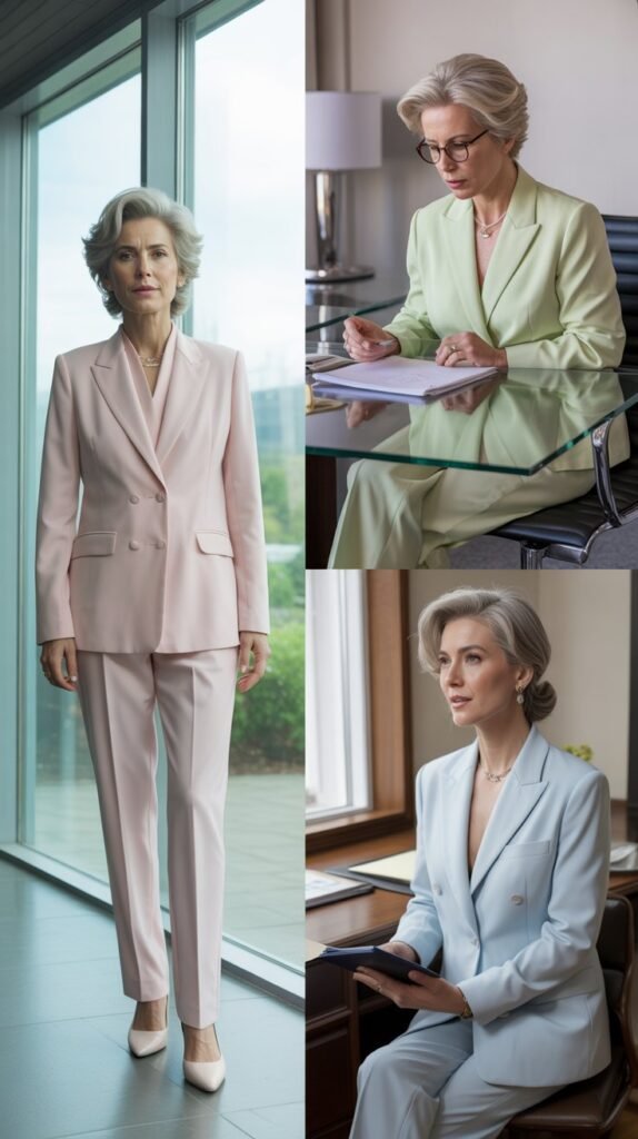 Monochromatic Suit in Spring Pastels
