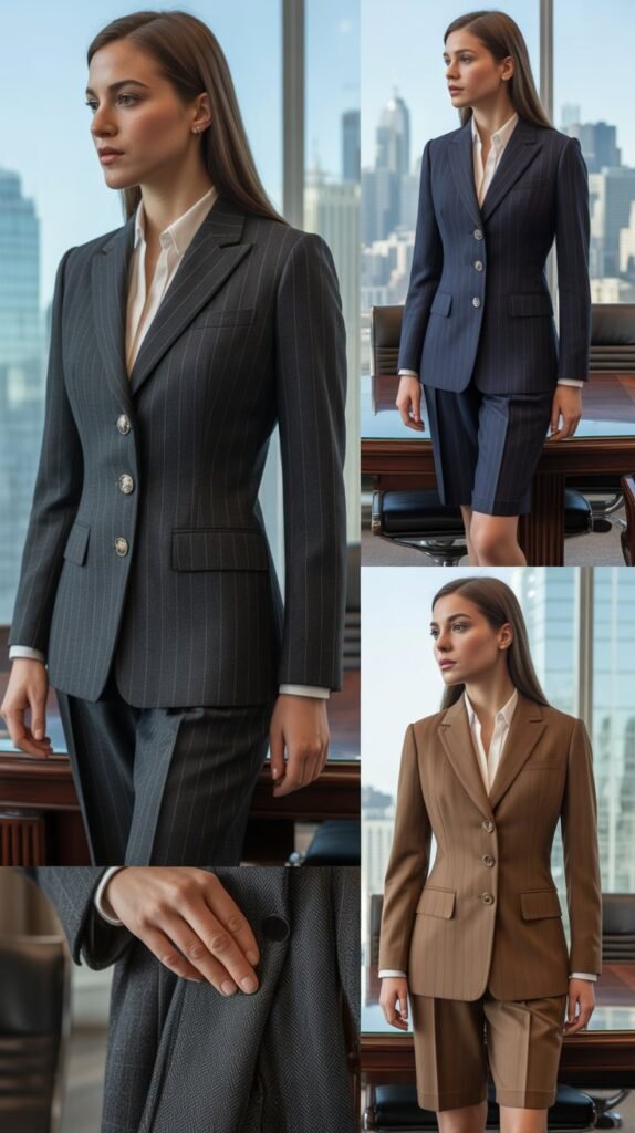 Wool Blend Suit in Winter Neutrals