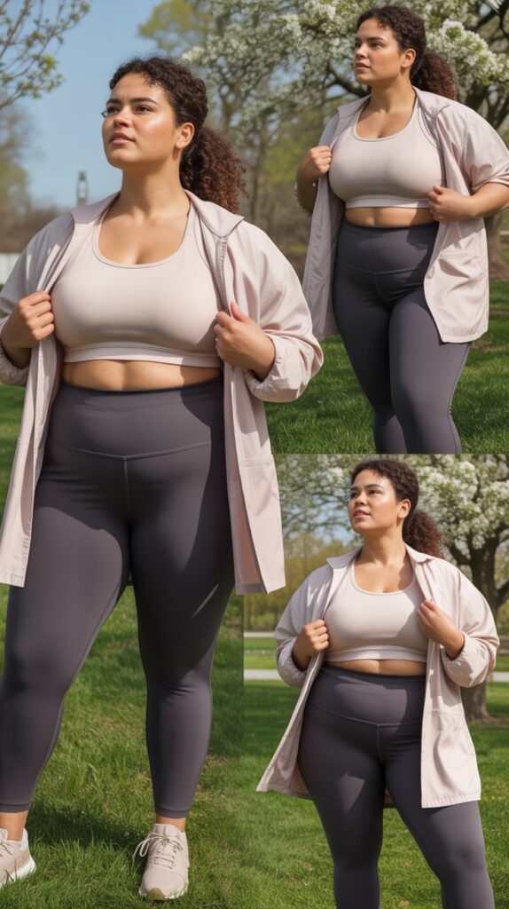  Sports Bra Top with High-Waisted Pants