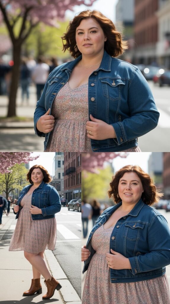Denim Jacket Over Sundress