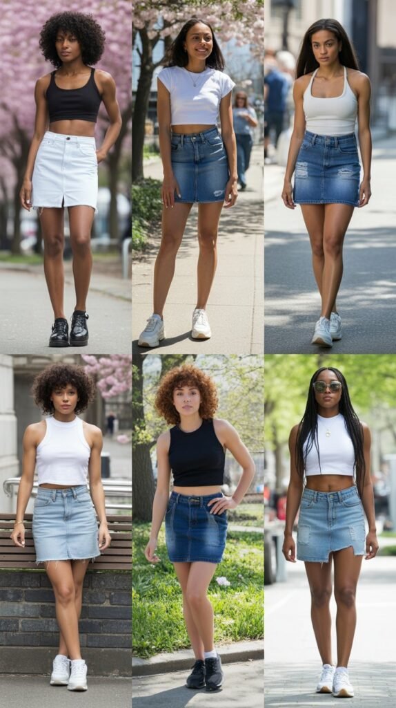  Denim Mini Skirts