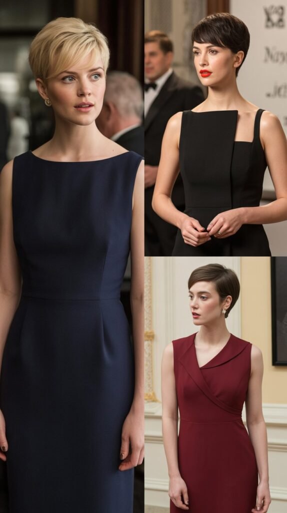 Structured Dresses with Interesting Necklines