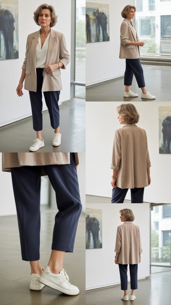 Boyfriend Blazer with Cropped Pants