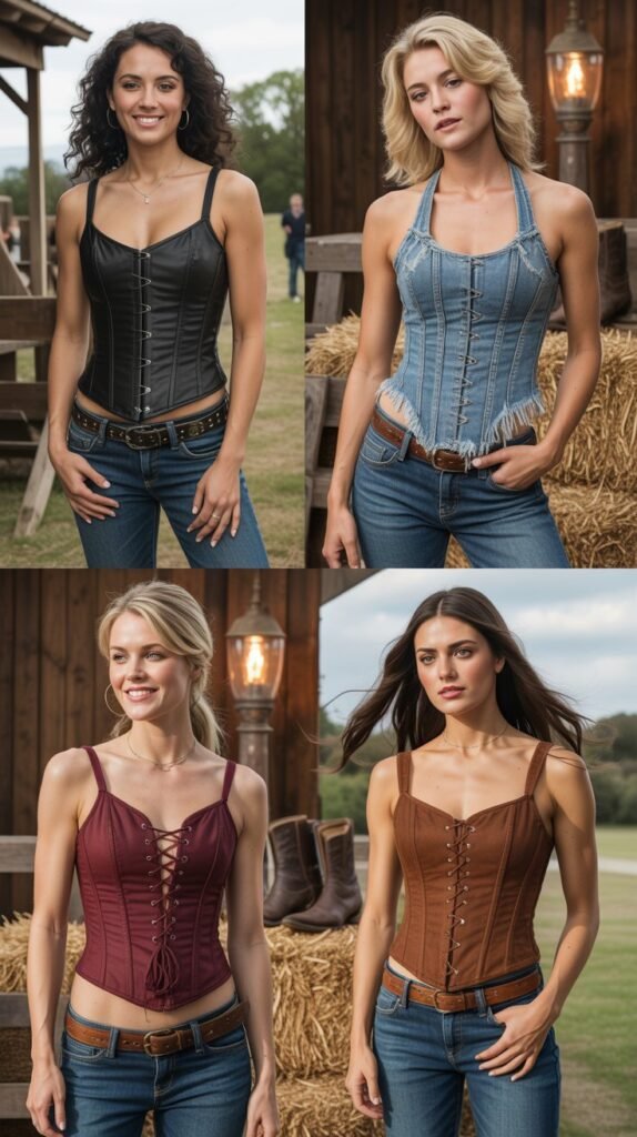  Corset-Style Top With Jeans