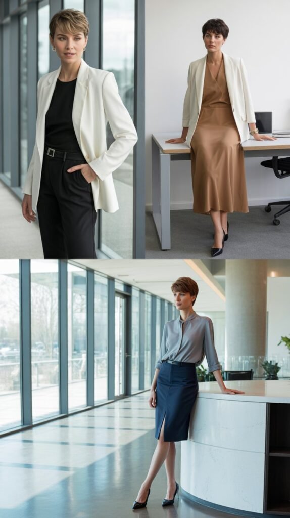 Neutral Color Blocking Outfits