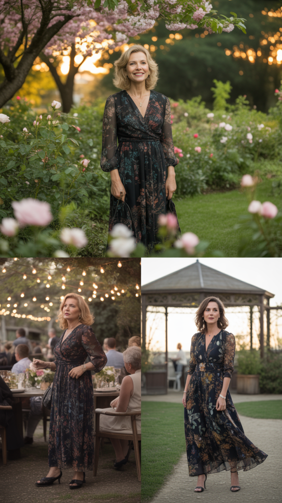 Dark Floral Maxi Dress