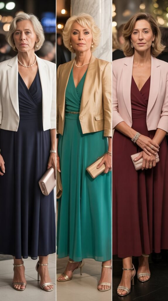 Maxi Dress with Structured Jacket