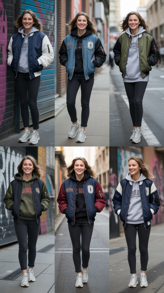 Bomber Jacket Over Hoodie