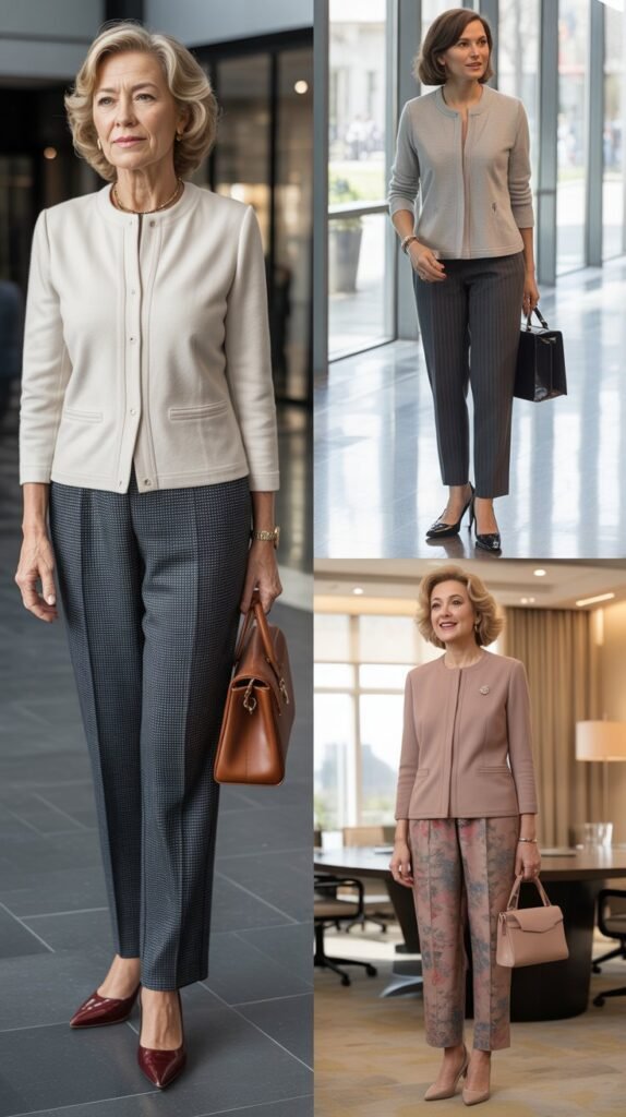  Twinset with Patterned Trousers