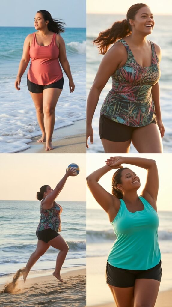 Tankini with Boy Short Bottoms