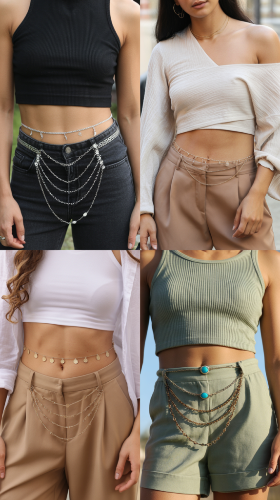 Belly Chain Emphasis Outfit