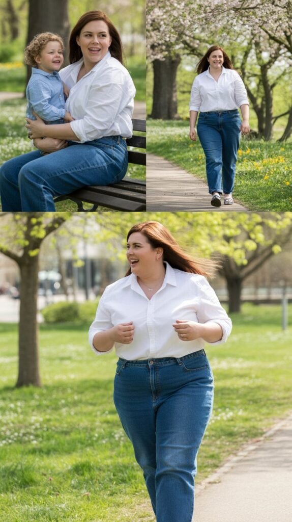 Coordinated Denim and White Button-Down Combinations