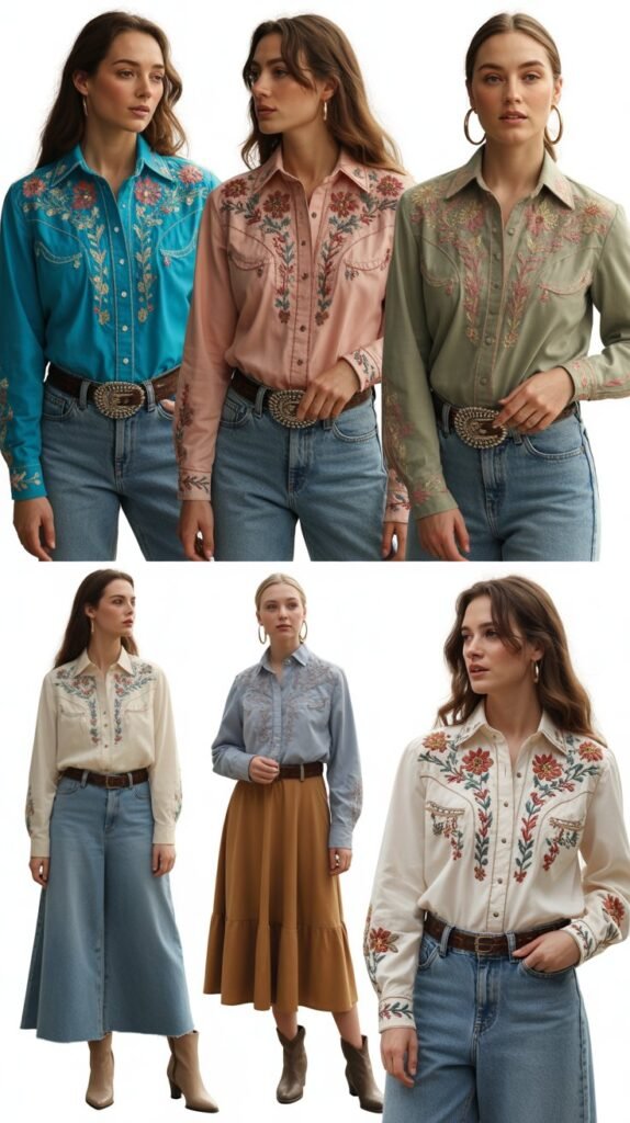  Embroidered Western Shirt