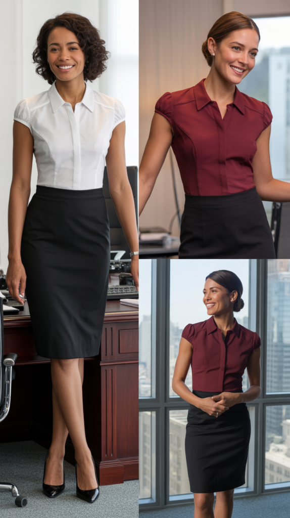 Pencil Skirt with Cap Sleeve Top