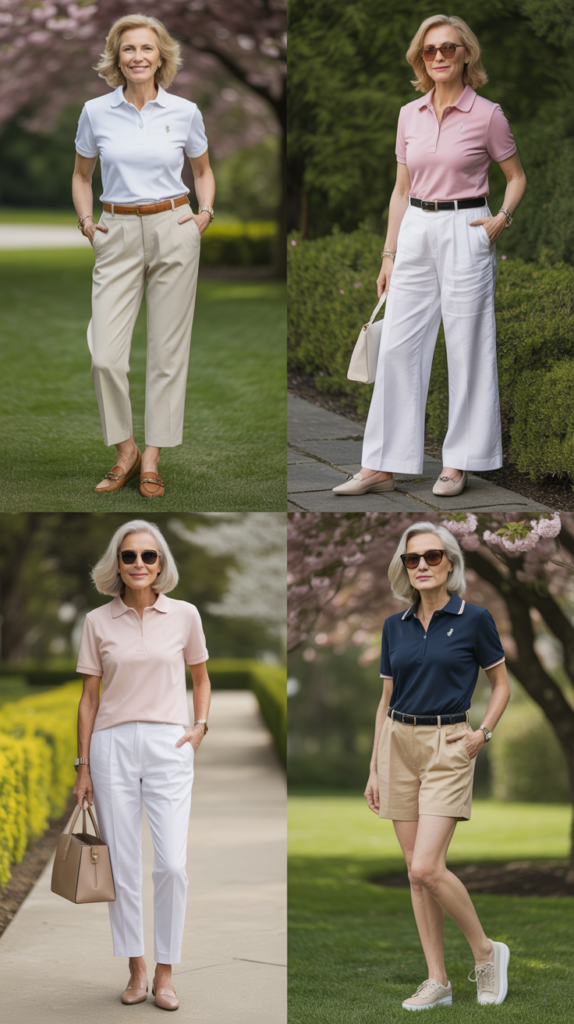 Polished Polo Shirts with Chic Bottoms