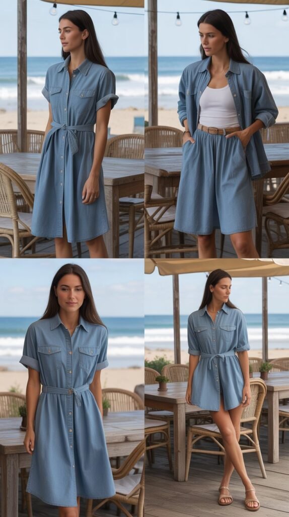Chambray Shirt Dress