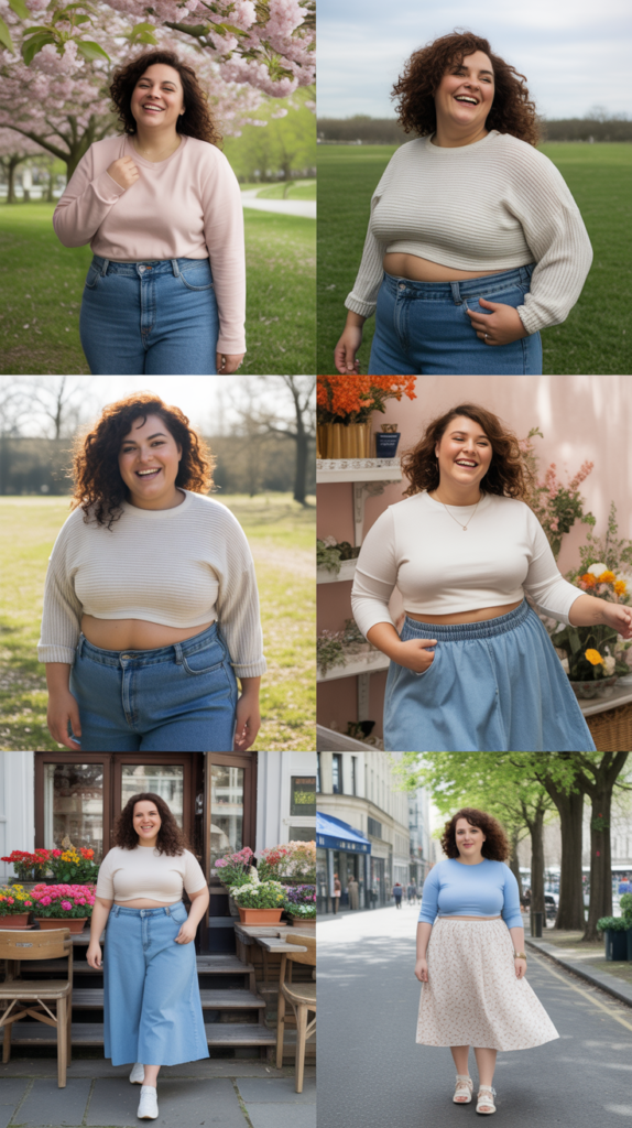 Crop Sweater with High-Waisted Bottoms