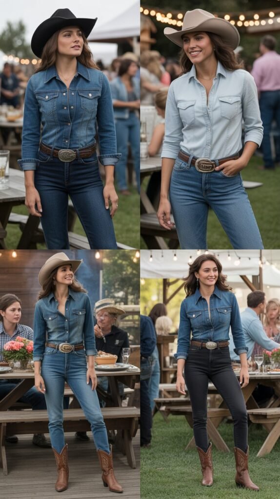 Classic Denim On Denim Look
