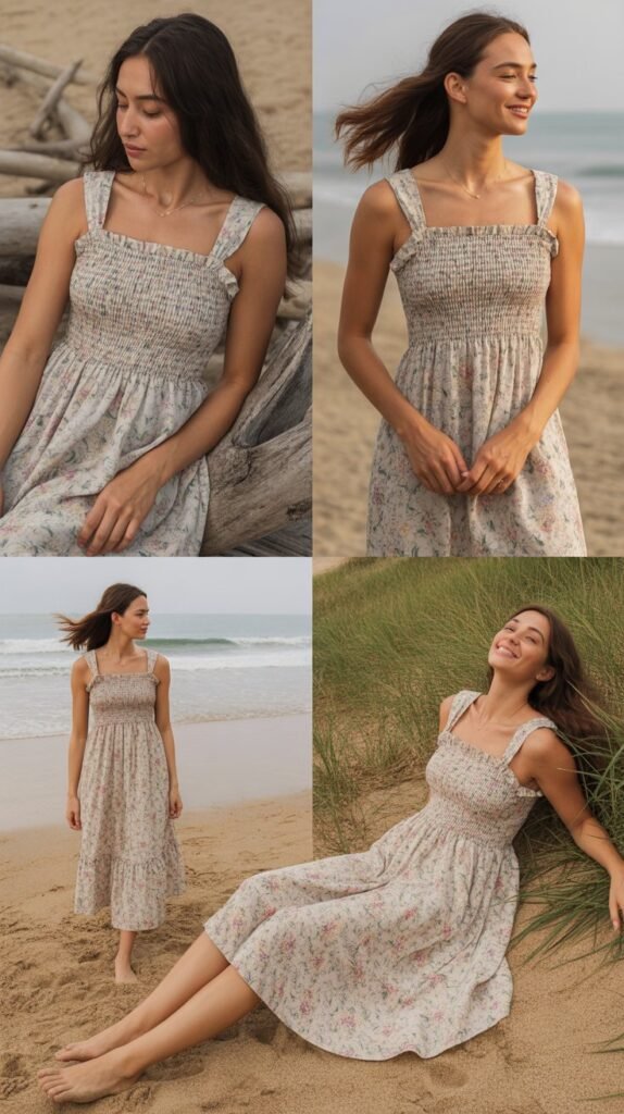 Smocked Bodice Floral Sundress