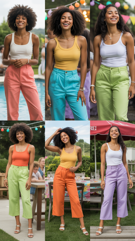 Capri Pants In Vibrant Colors