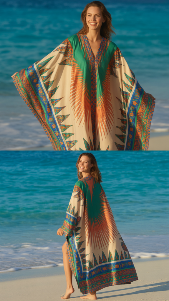  Caftan Dress in Bold Print