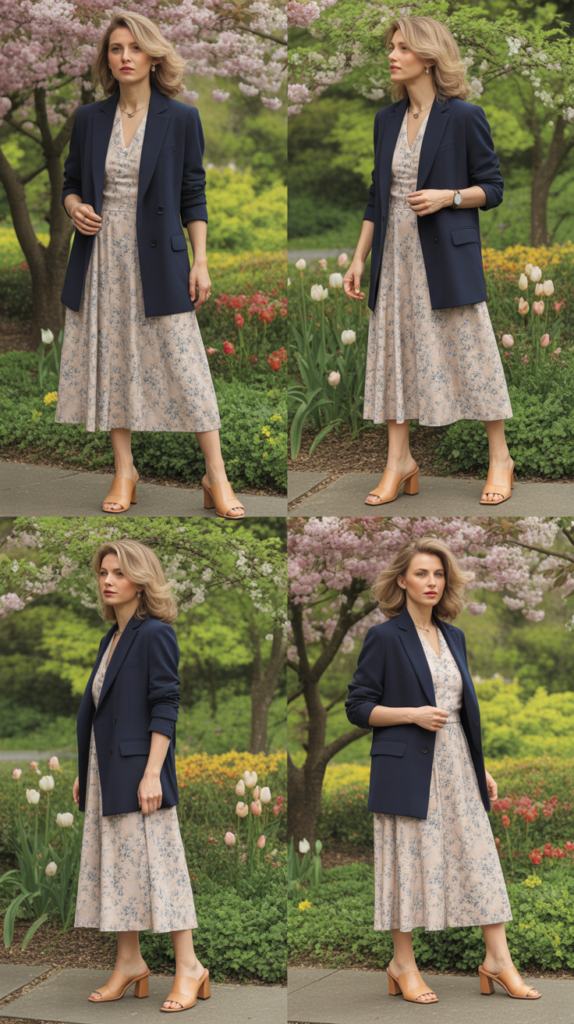 Tailored Blazer with Midi Dress