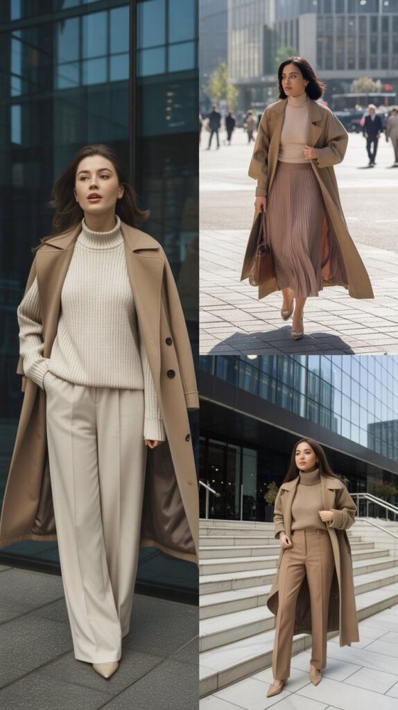 Coordinated Set with Trench Coat