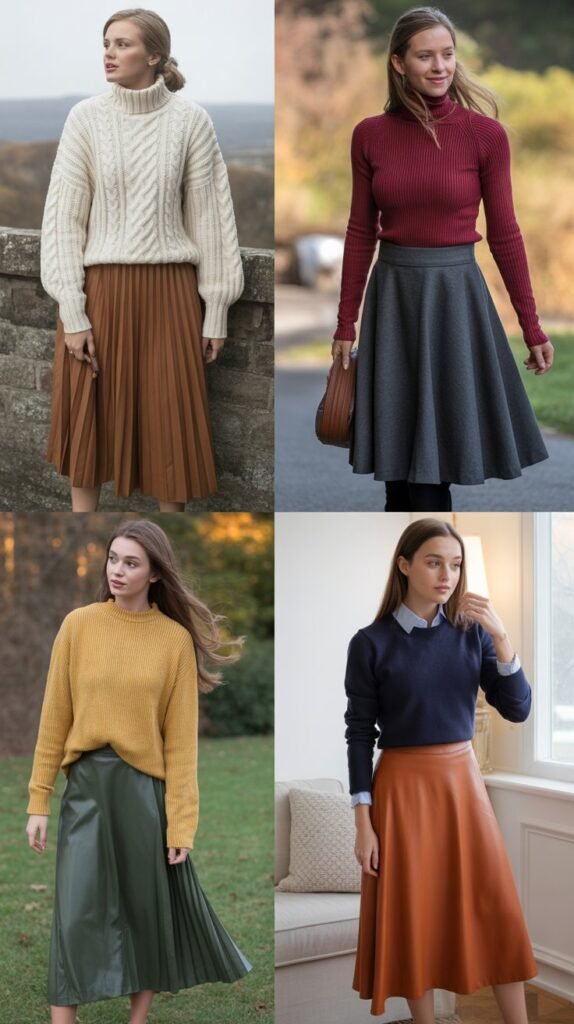  Sweater and Midi Skirt Pairing