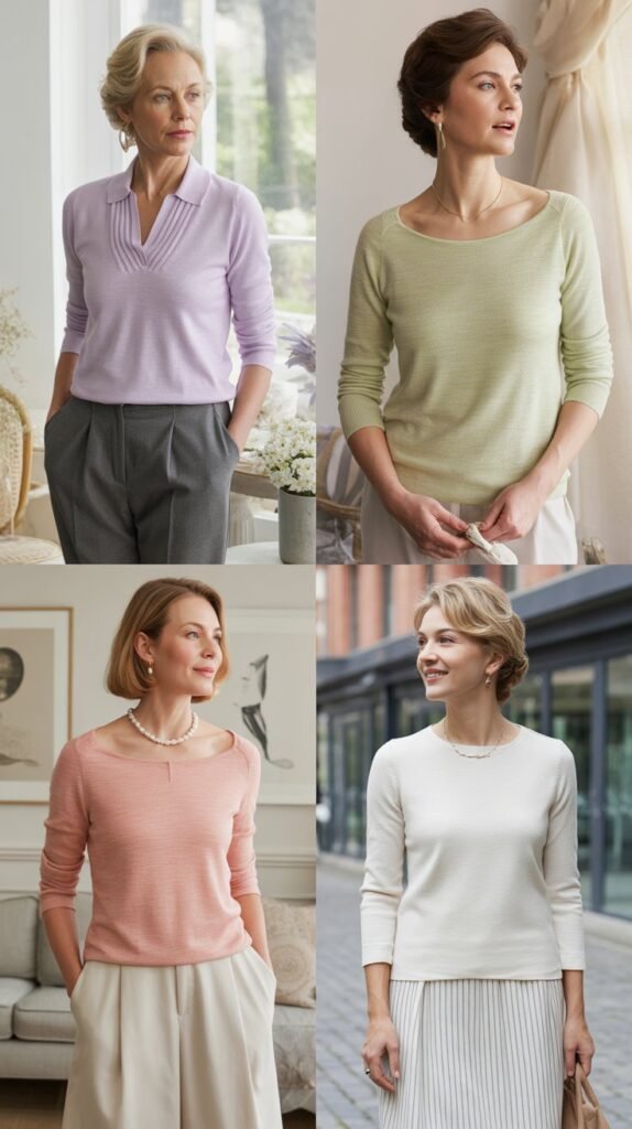  Lightweight Knit Tops in Flattering Necklines