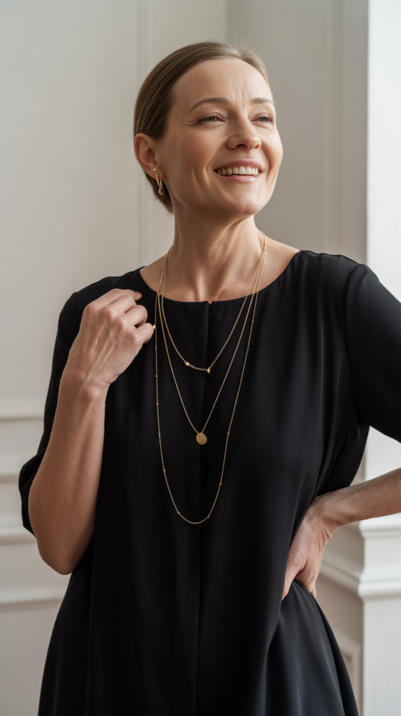 Layered Necklaces with Simple Silhouettes