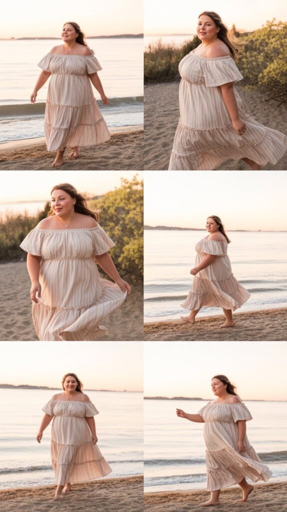 Off-Shoulder Sundresses with Tiered Ruffles