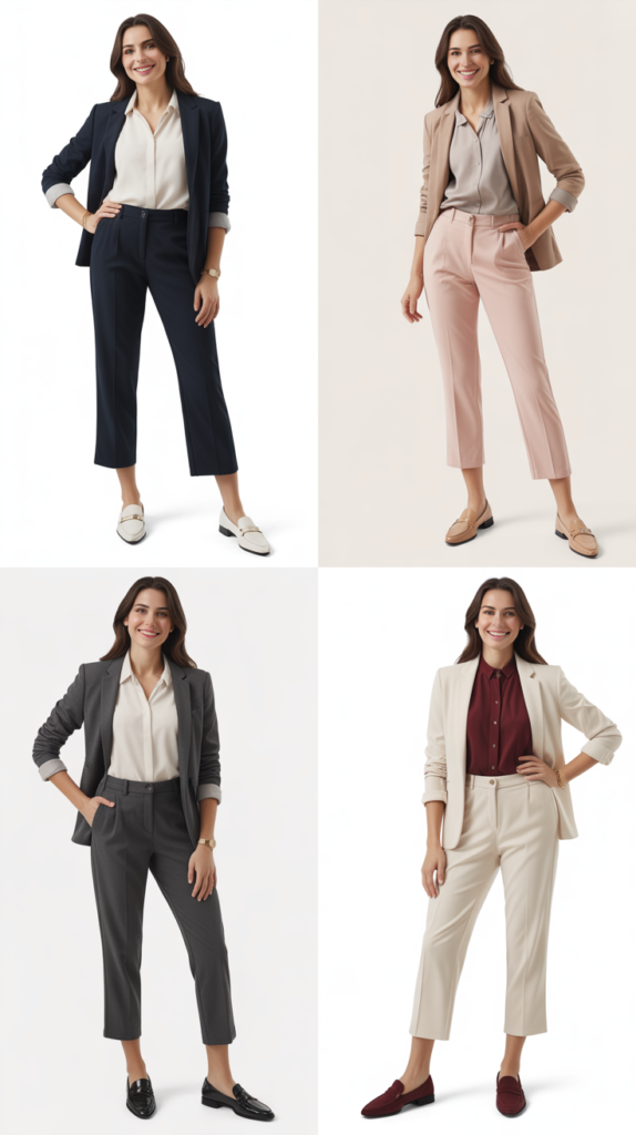  Cropped Pants with Loafers