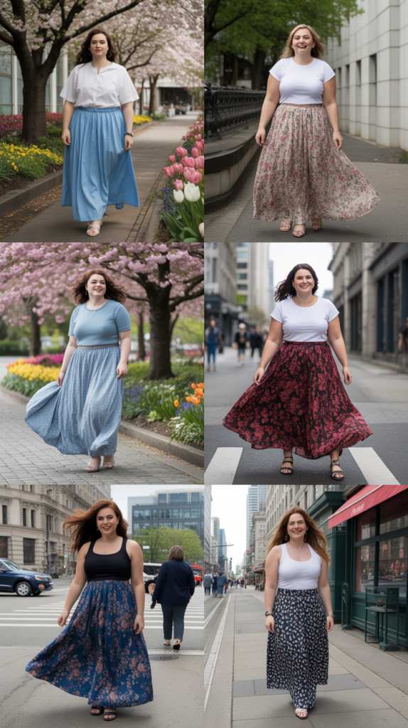 Maxi Skirt with Fitted Top