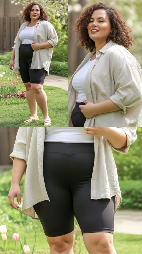  Bike Shorts with Oversized Shirt