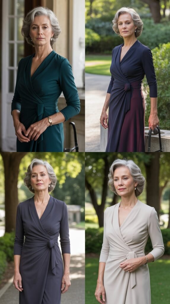 Wrap Dress in Solid Color