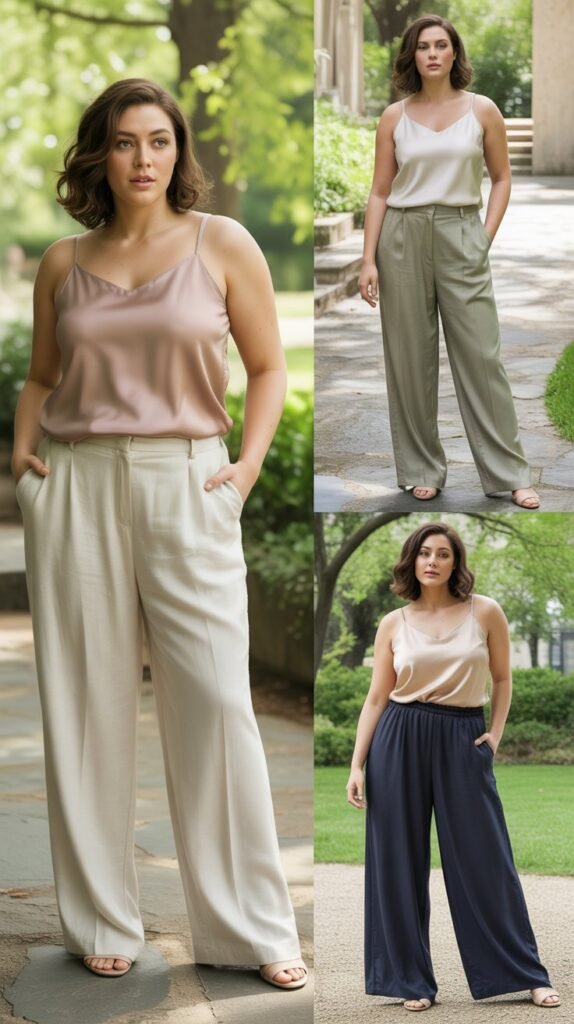 Linen Pants with Silk Camisole