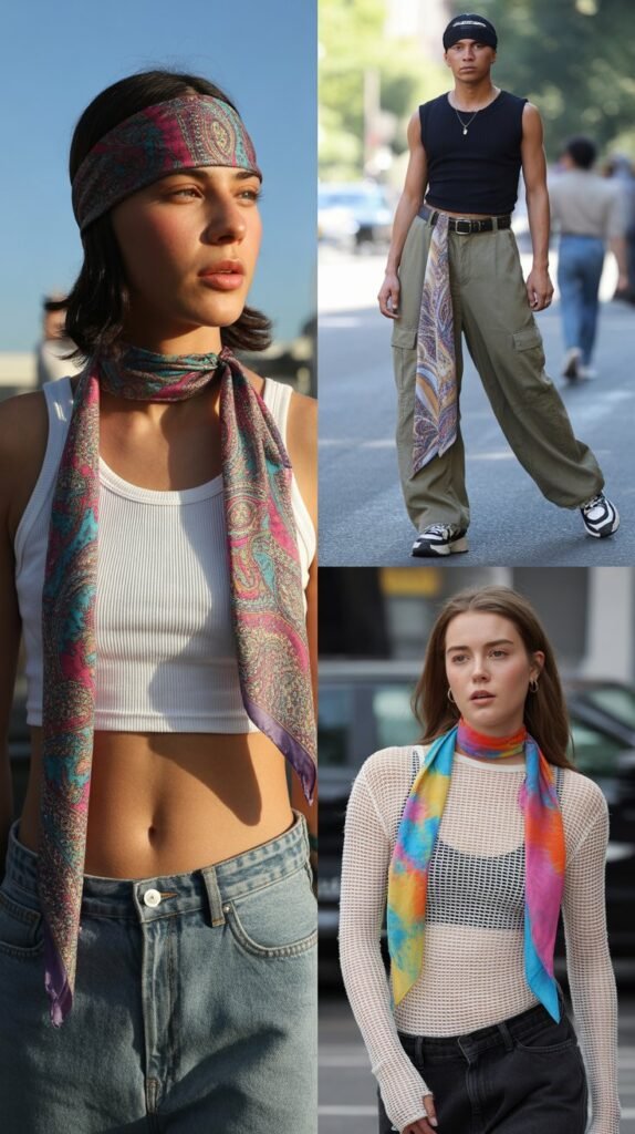 Printed Scarves as Multi-Purpose Accessories