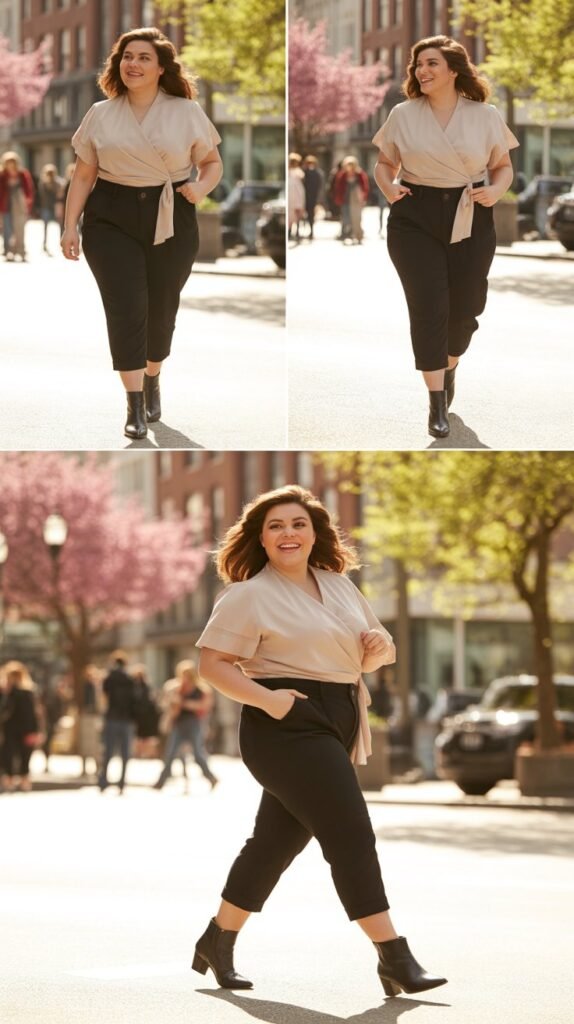  Wrap Top with Cropped Pants