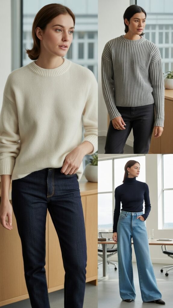 Knitwear and Denim Combo