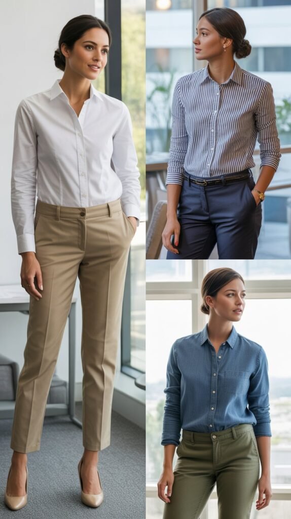  Button-Down Shirt with Chinos