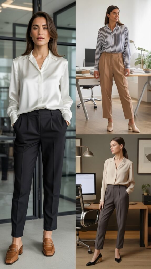 Tailored Joggers with a Blouse