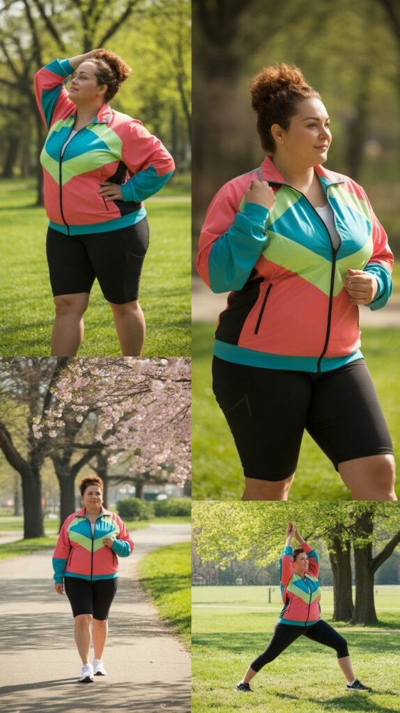 Track Jacket with Bike Shorts